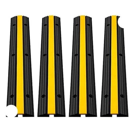 4 Pack 1-Channel Rubber Cable Protectors
